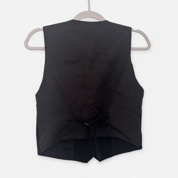 Aritzia Babaton Black City Wool Playbook Boxy Relaxed Vest Top Minimalist Small - Picture 6 of 8